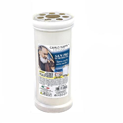 CERO VOTIVO BIANCO SANPIO 6X15