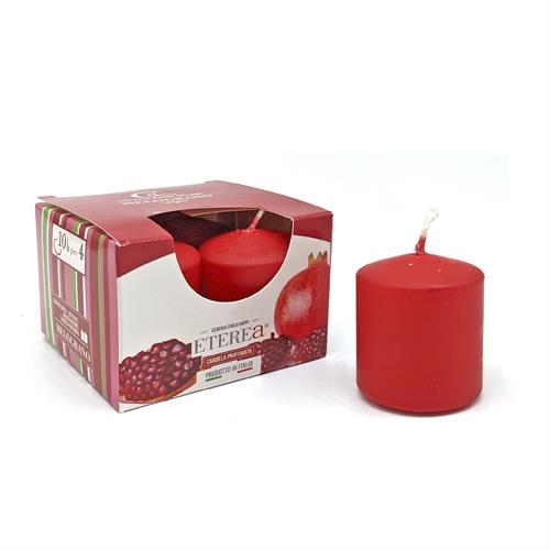CONFEZIONE 4 MOCCOLI PROFUMATI ETEREA 4X5,5 MELOGRANO