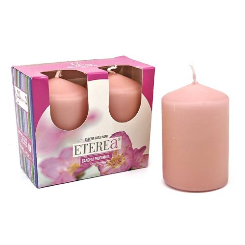CONFEZIONE 2 MOCCOLI PROFUMATI ETEREA 5X9 FIORI DI PESCO