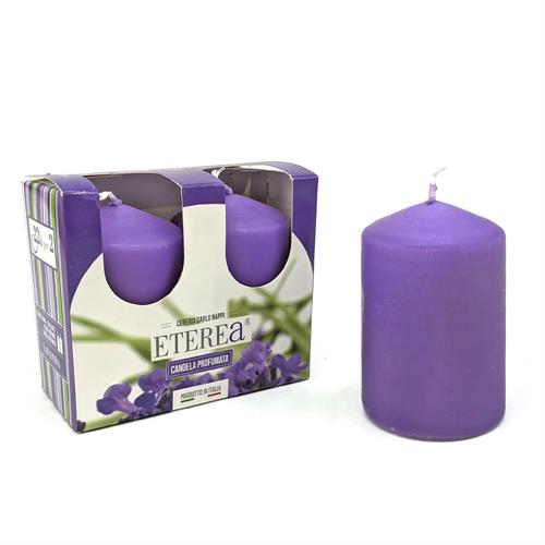 CONFEZIONE 2 MOCCOLI PROFUMATI ETEREA 5X9 LAVANDA